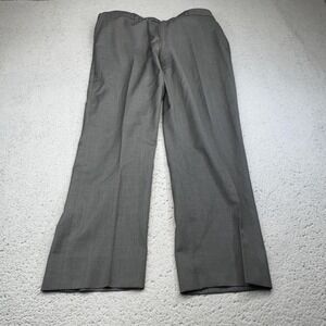 Marzotto Saks Fifth Avenue Dress Pants Mens 36x28 Gray Flat Wool Italy Trousers